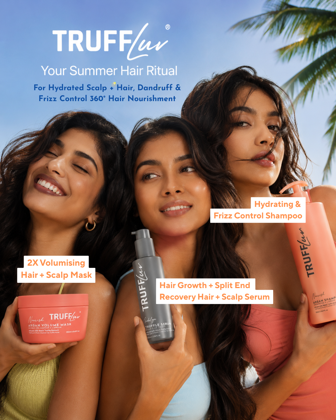 Combo Hair care shampoo mask and serum