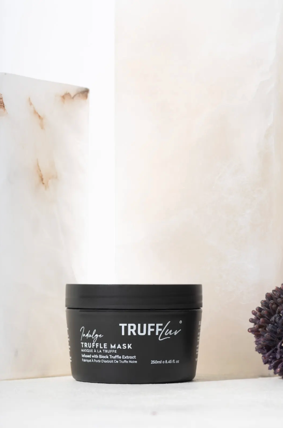 TruffLuv Truffle Hair Mask 250ml jar infused with black truffle extract for deep conditioning