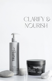 TruffLuv Truffle Shampoo and Truffle Mask combo - clarify and nourish routine with black truffle extract
