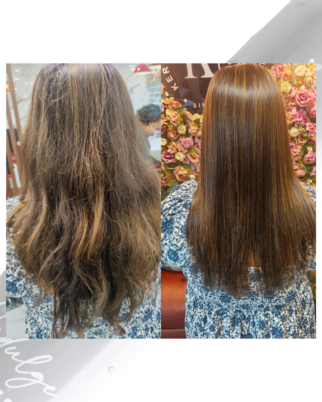 Before after hair serum